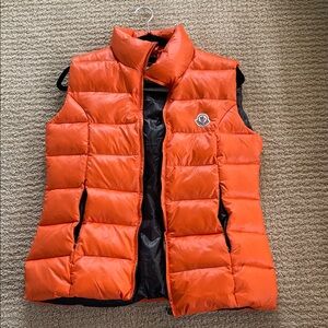 Moncler Women's Bold Orange Puffer Vest